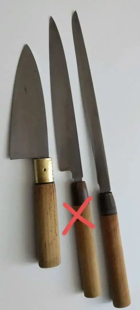 Cuchillo Deba, cuchillo Yanagiba, cuchillo japonés, 3 piezas vendidas al por mayor *Usado, artículos usados