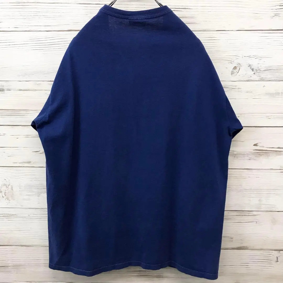 [Super Rare] Polo Jeans ☆ T-shirt L Big Logo Blue T130