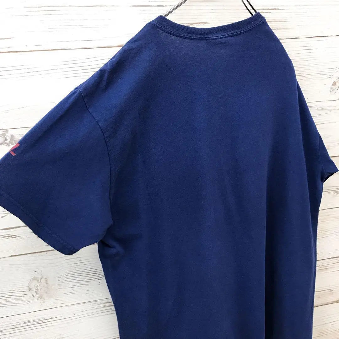 [Super Rare] Polo Jeans ☆ T-shirt L Big Logo Blue T130