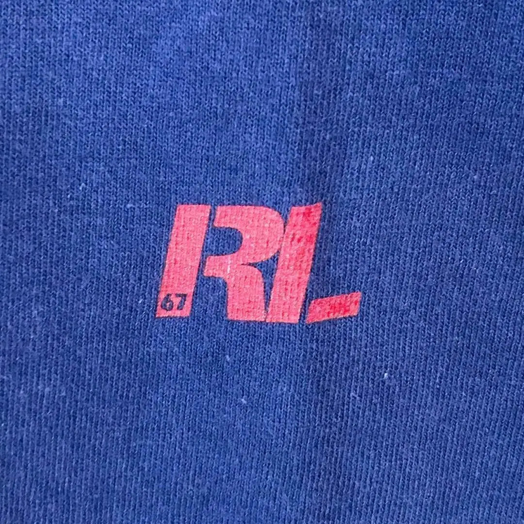 [Super Rare] Polo Jeans ☆ T-shirt L Big Logo Blue T130