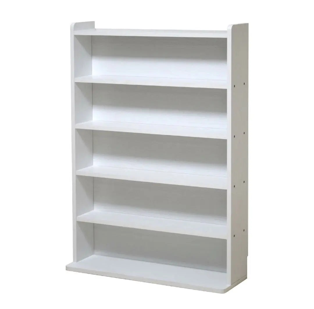 Wood grain white paperback rack 5 tiers