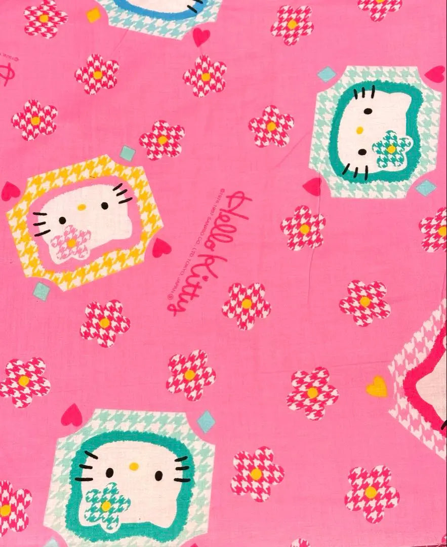 Tela laminada Kaohana de Kitty-chan Heisei Retro Sanrio Hello Kitty Rara