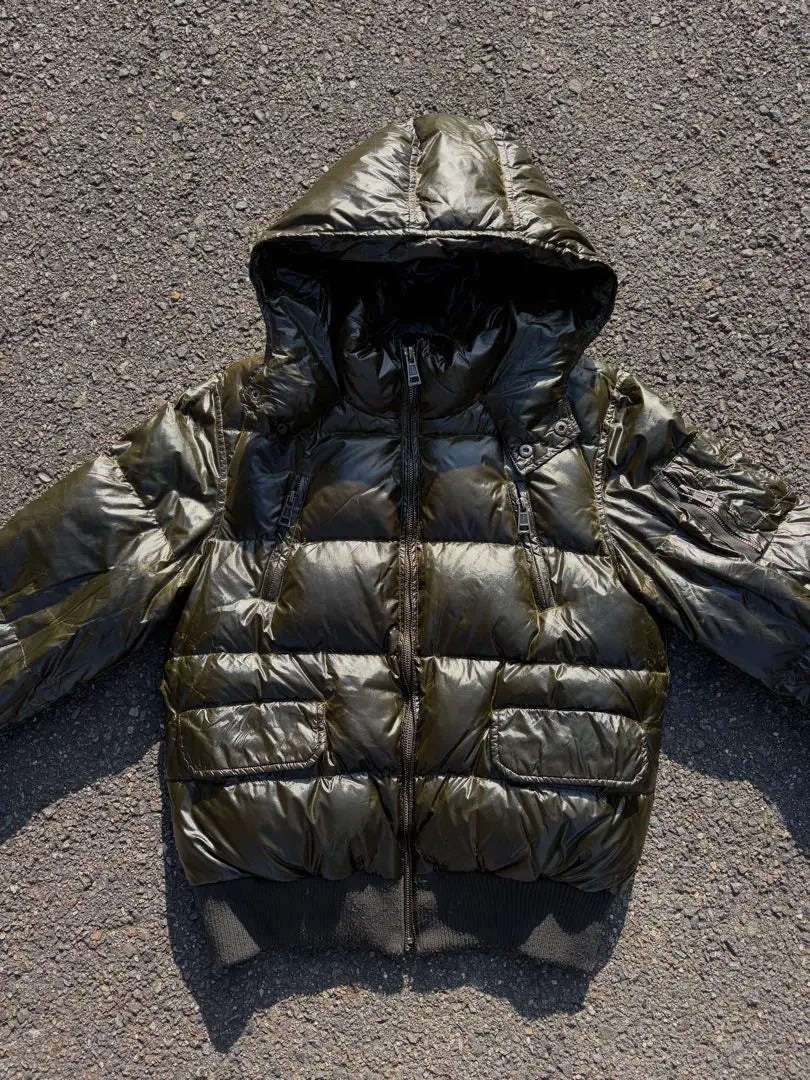 vintage short length nylon down jacket | vintage short length nylon down jacket