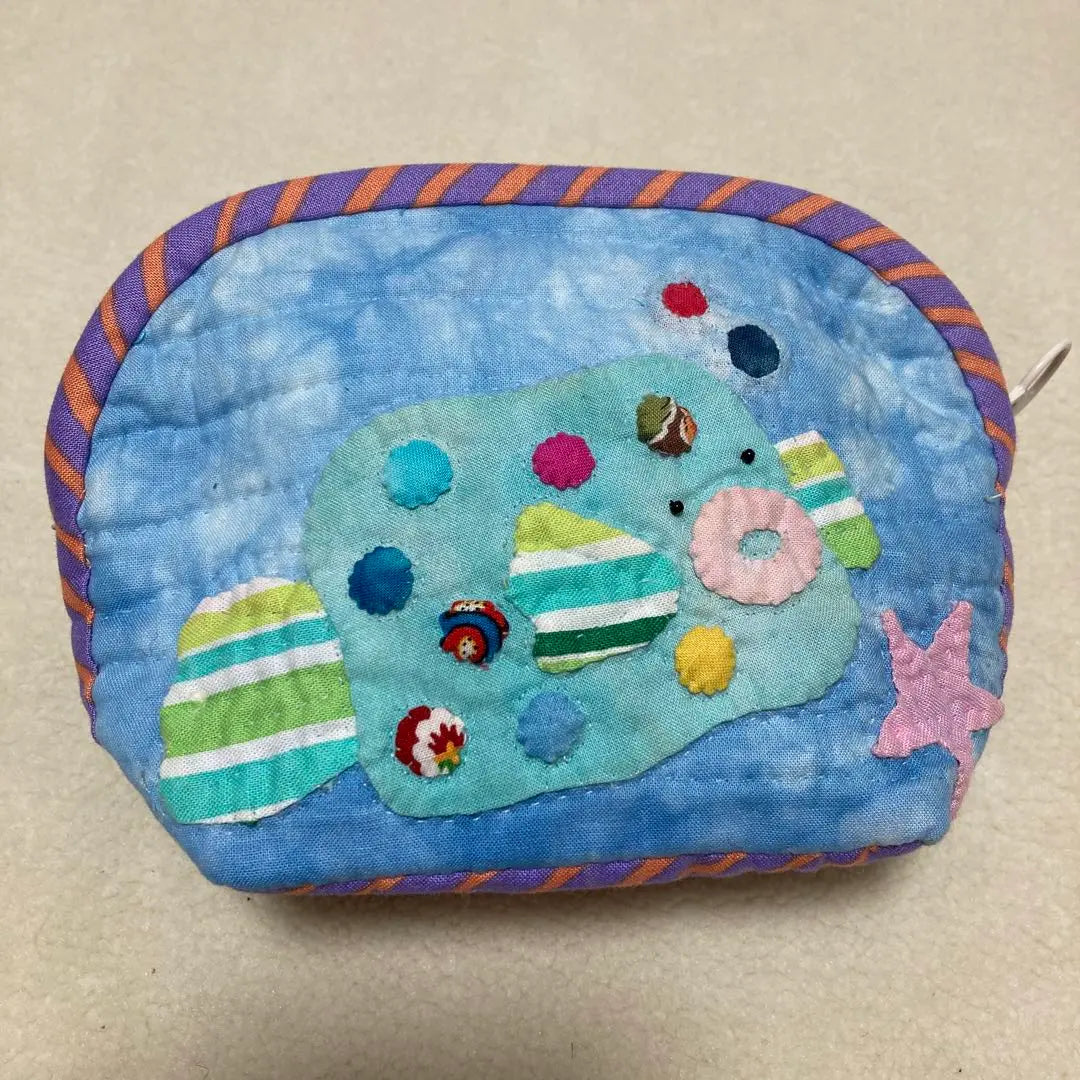 Kumanomi Nemo Fugu Embroidery Pouch Handmade