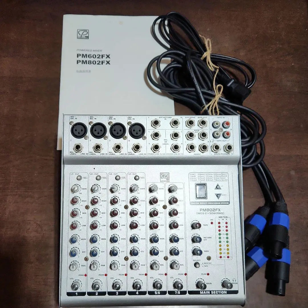 PM802FX Powered Mixer Instruction Manual A.C cable included