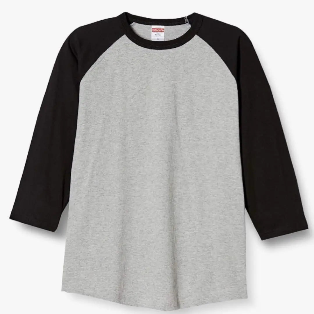 [United Asle] New unused raglan 7 -minute sleeve T -shirt gray x black S