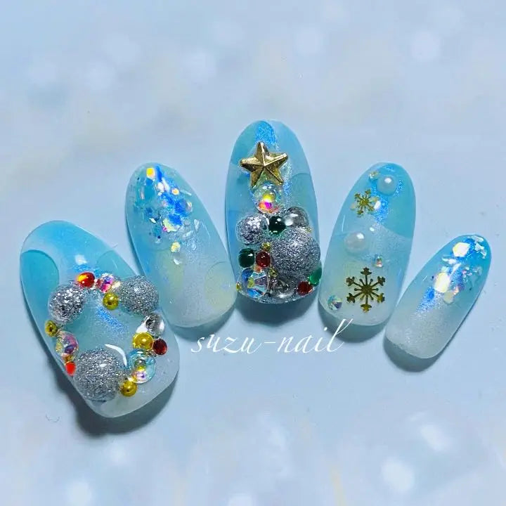 Christmas nails/airbrush/short nail compatible