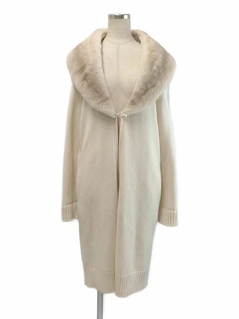 FOXEY Double Pearl Mink Cashmere Long Cardigan Coat