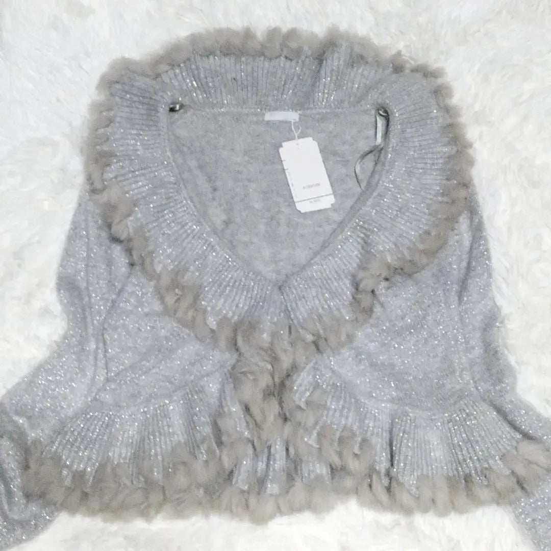 ✨Unused✨ Angora blend Rabbit fur Bolero Cardigan New