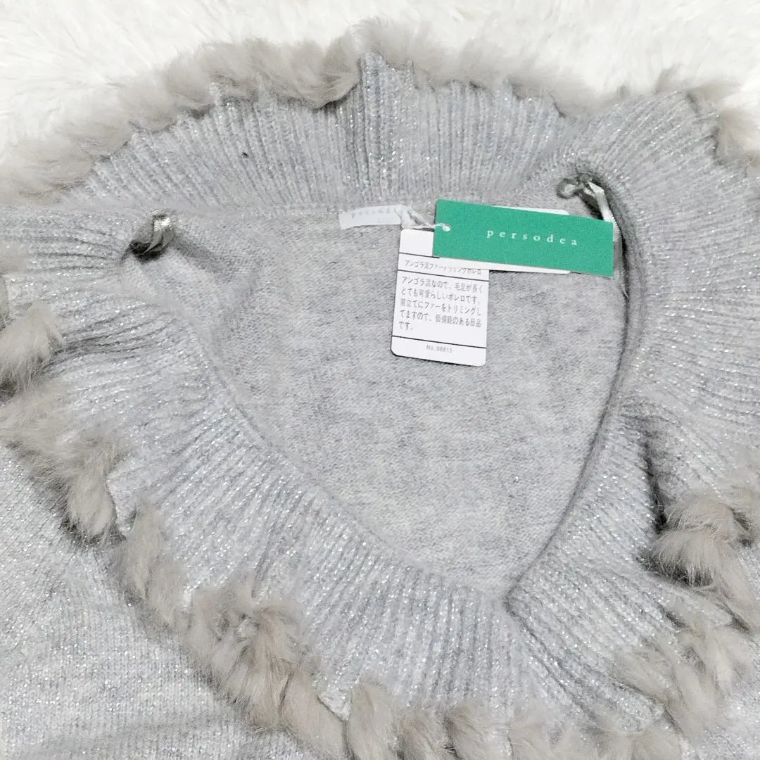 ✨Unused✨ Angora blend Rabbit fur Bolero Cardigan New