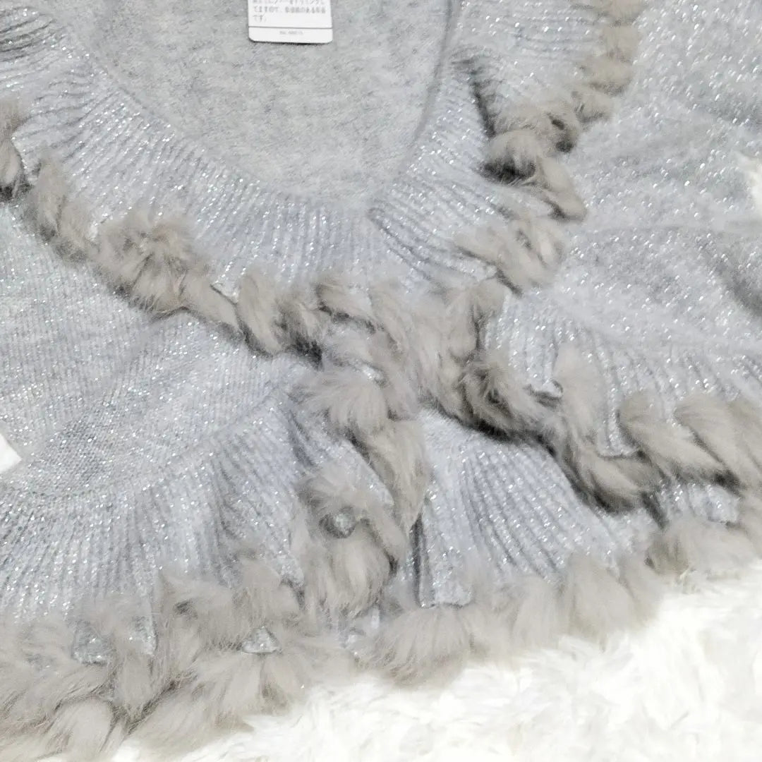 ✨Unused✨ Angora blend Rabbit fur Bolero Cardigan New