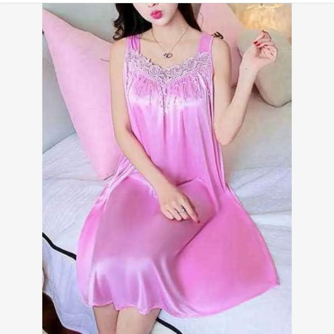 Satin Nightgown Camisole Room Dress Room Wear Nightwear