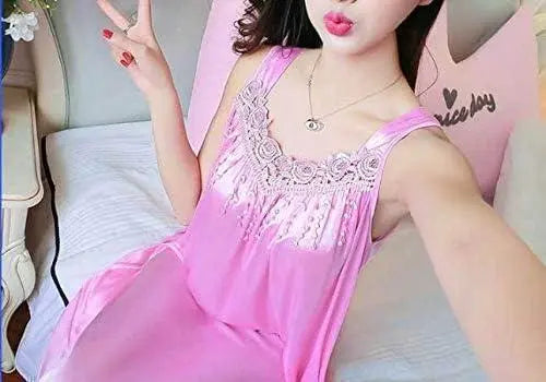 Satin Nightgown Camisole Room Dress Room Wear Nightwear