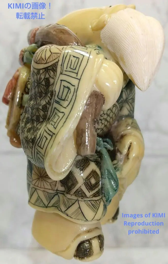 Fukurokuju, Seven Lucky Gods, Extra-finished Works, by Masatoshi, Netsuke