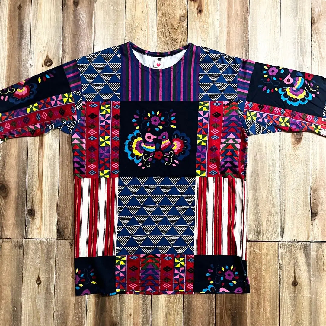 Bohemians Cut and Sew Size S Crazy Pattern Made in Japan