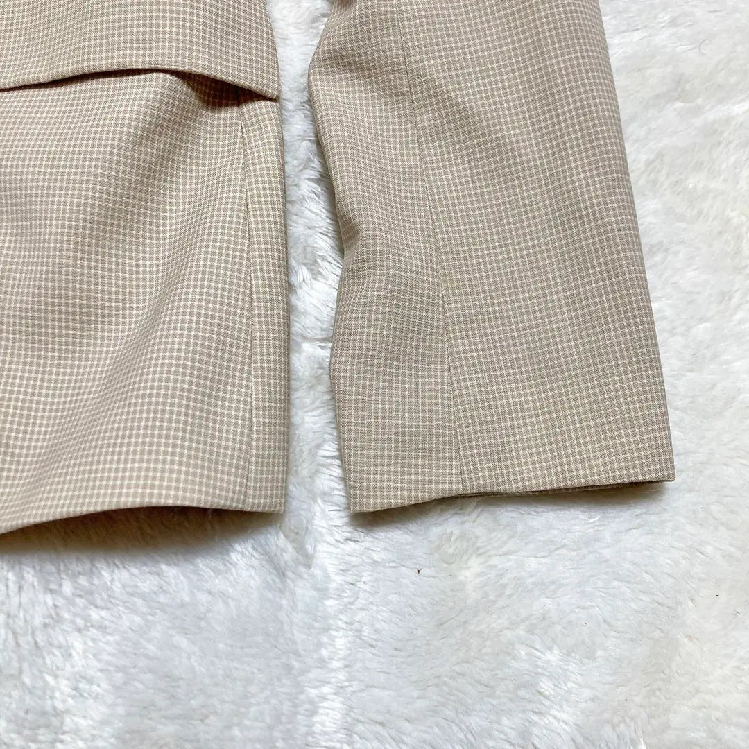 Ralph Lauren Beige Check Pattern Tailored Jacket