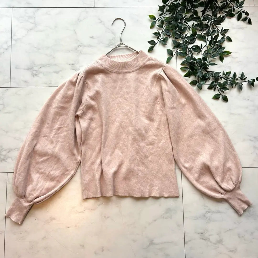 Olive des Olive Pale Pink Balloon Sleeve Sweater Spring