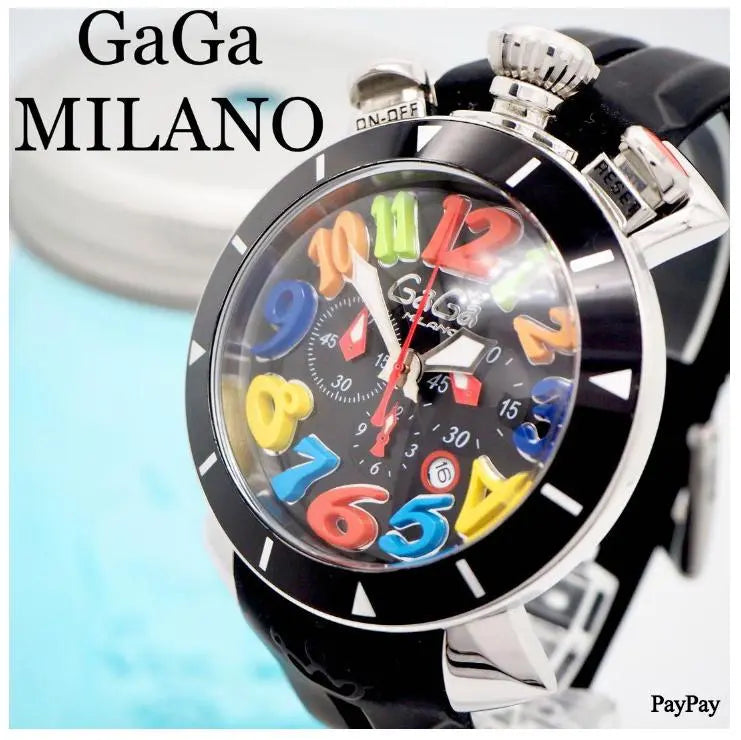 GaGaMILANO chronograph men's watch 48mm genuine