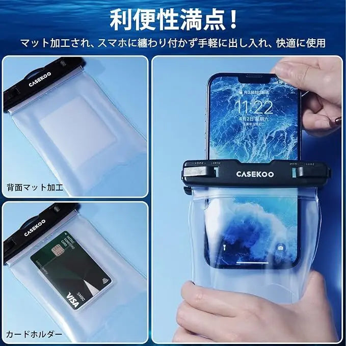 Popular product ✨ Smartphone waterproof case completely waterproof floating on water Clear face recognition Bath