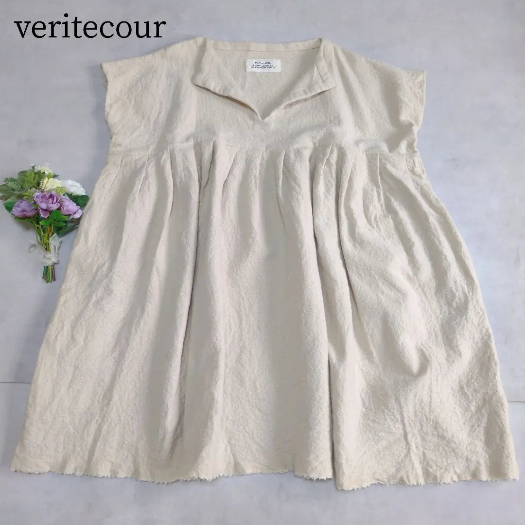 Fluffy and relaxed ✨veritecour Skipper Tuck Dress Natural