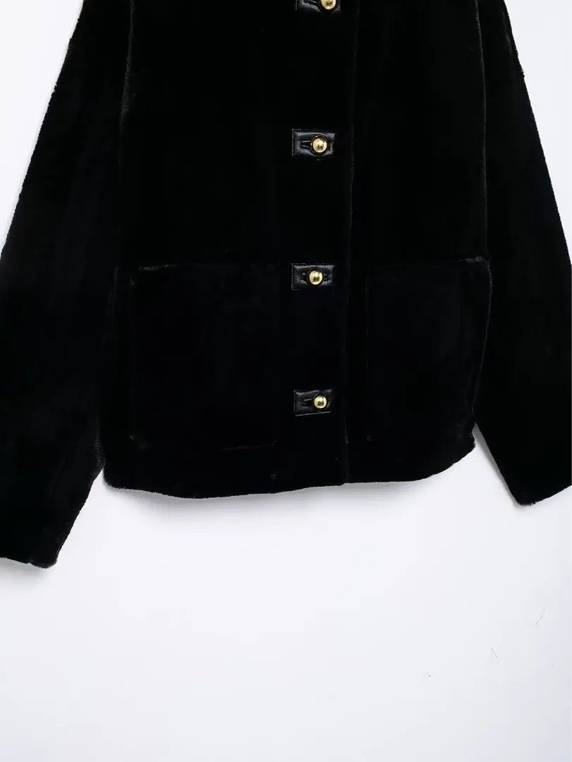 Chaqueta Fake Far Shaggy No Color XS ZARA H&amp;M Favorita | フェイクファー シャギー ノーカラージャケット XS de zara H&amp;M