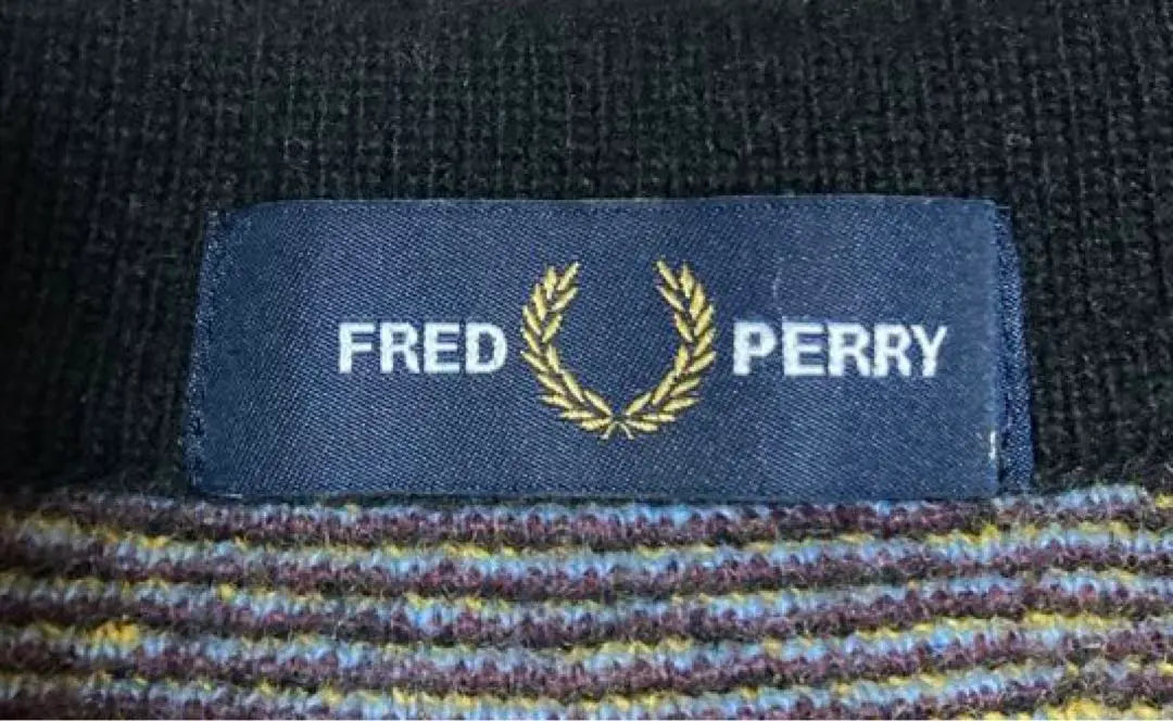 Rare Fred Perry Argyle Pattern Half Zip Polo Shirt Knit Sweater