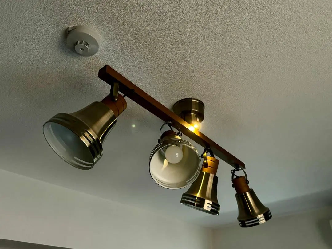 FLYMEe Factory / Wood Bell 4 Light Ceiling Spotlight