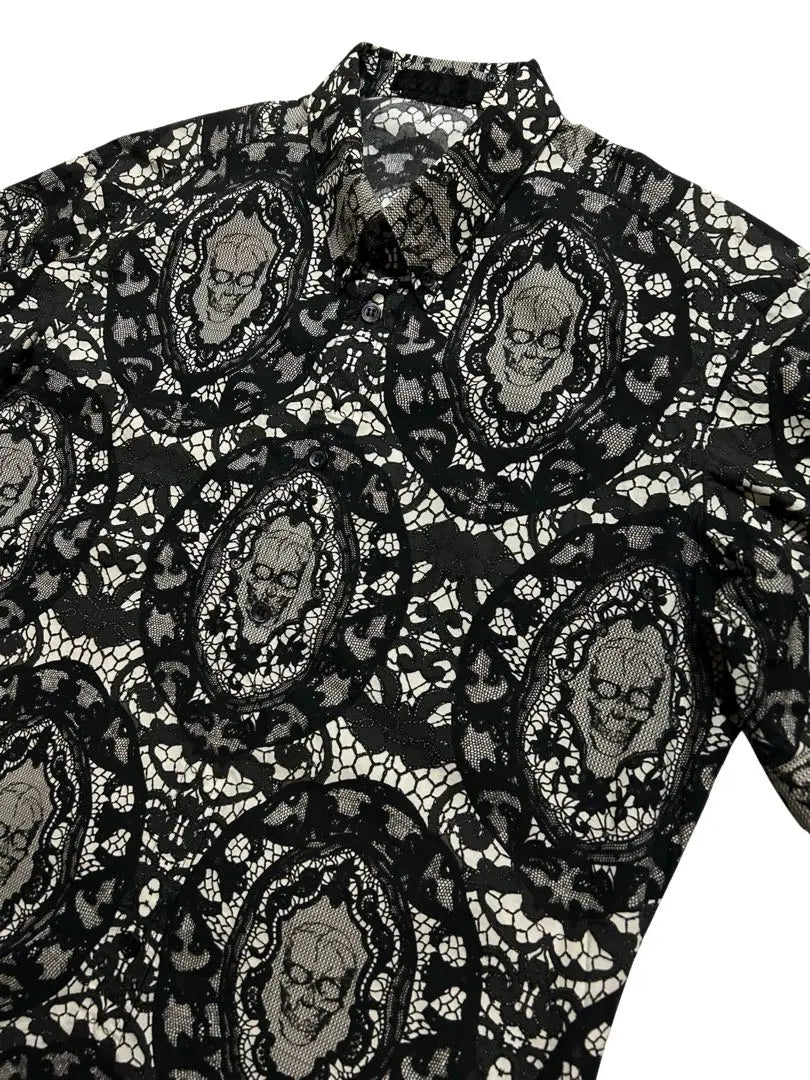 Camisa de damasco con estampado de calaveras de ARCHIVO | Camisa de damasco con estampado de calaveras de ARCHIVO