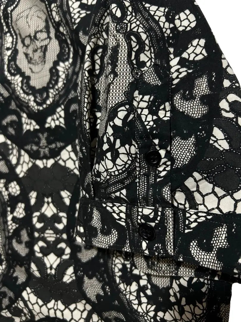 ￼ARCHIVE skull pattern damask shirt | ￼ARCHIVE skull pattern damask shirt