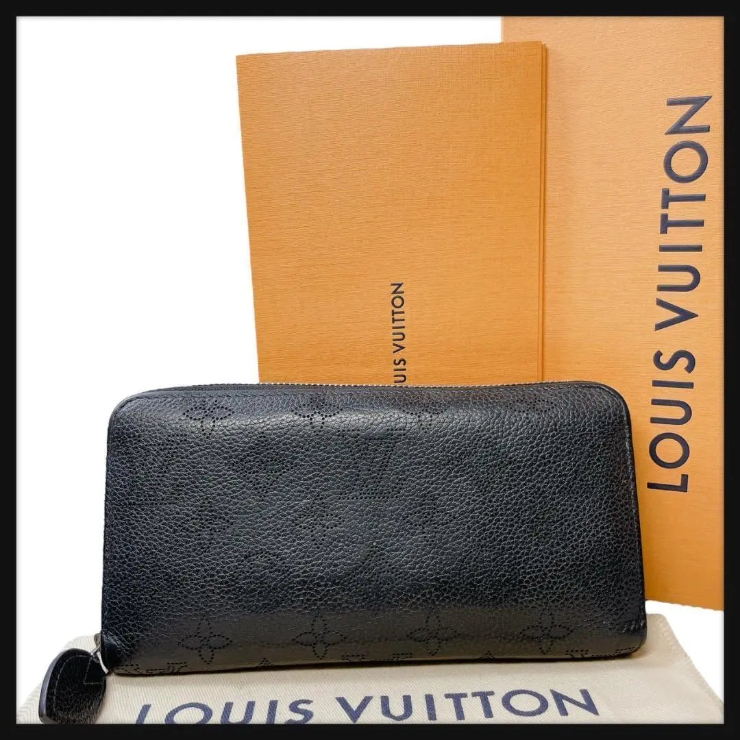 [Good condition/New model] Louis Vuitton Zippy Wallet Black Mahina