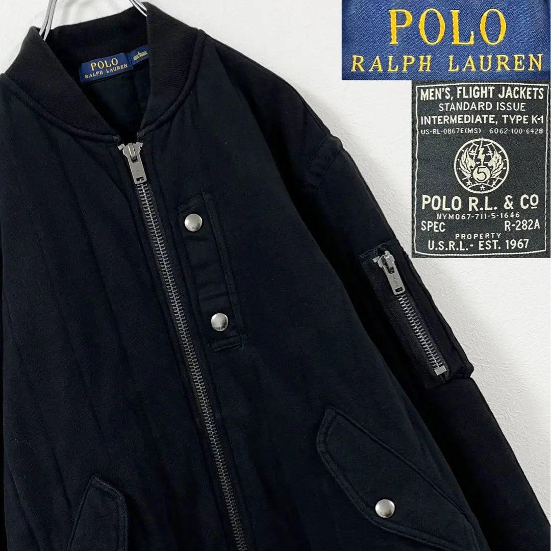 Equivalente a 2XL, Polo Ralph Lauren, tipo MA-1, chaqueta bomber de peso pesado