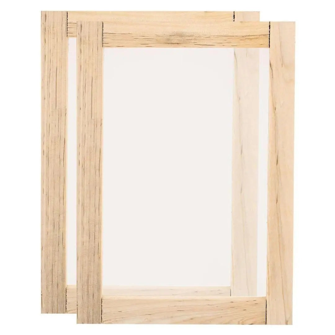 ⭐️New⭐️ Frame Wooden Frame Sk Green Printed 120 Mesh 2 Pieces Set