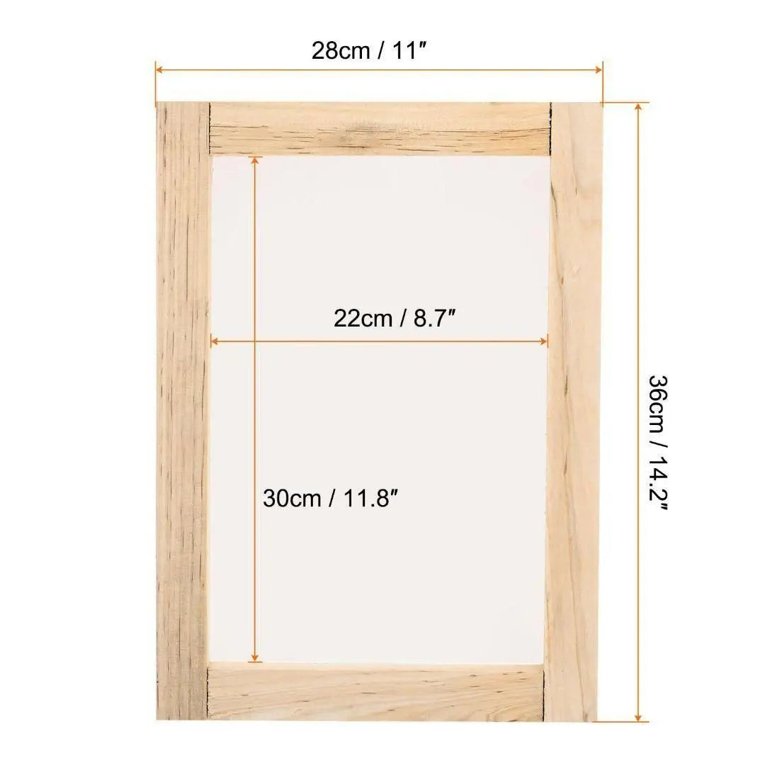 ⭐️New⭐️ Frame Wooden Frame Sk Green Printed 120 Mesh 2 Pieces Set