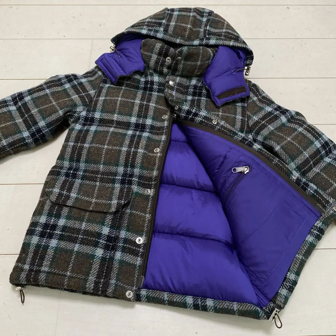 Good condition North Face Purple Label Harris Tweed special order Down Parka XS