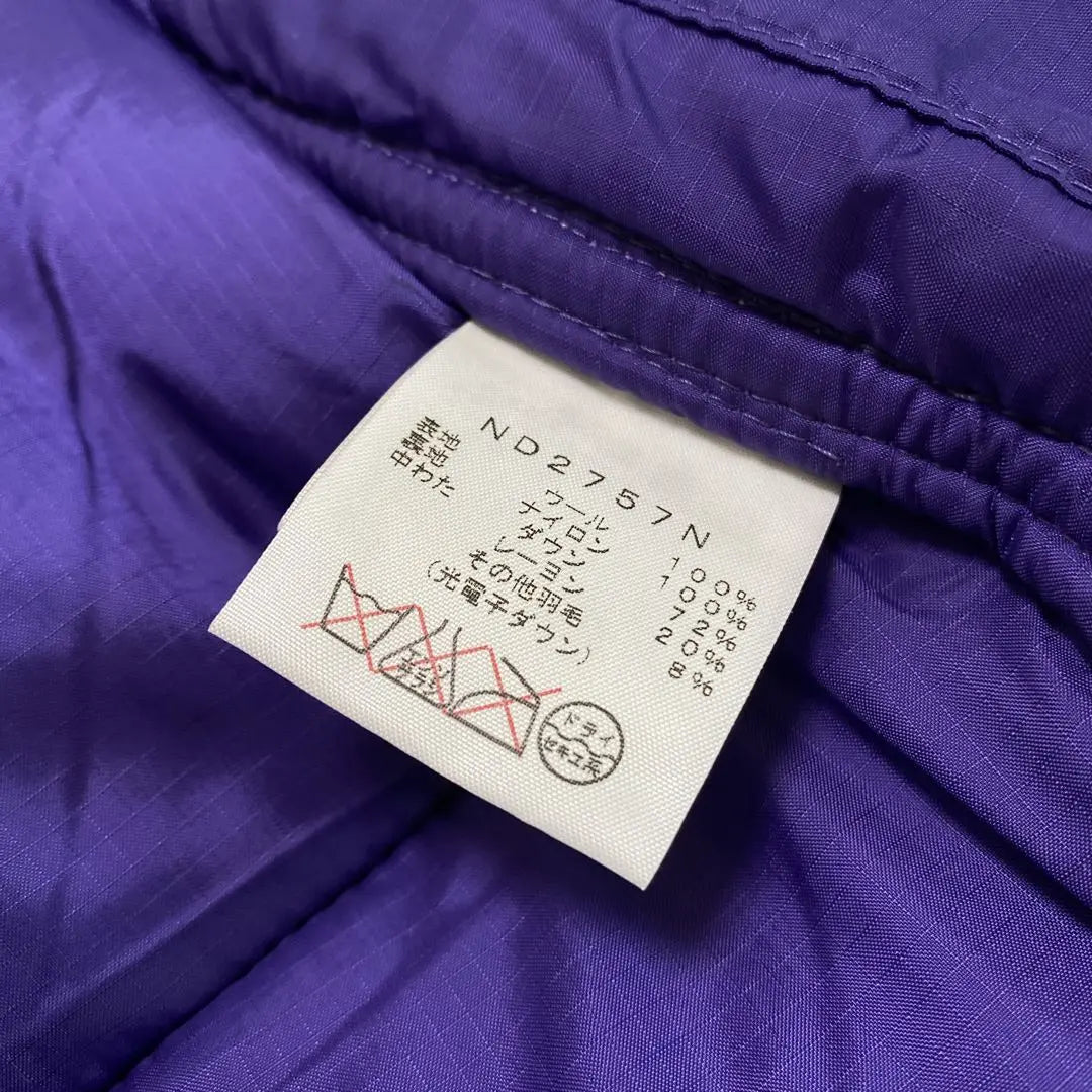 Good condition North Face Purple Label Harris Tweed special order Down Parka XS