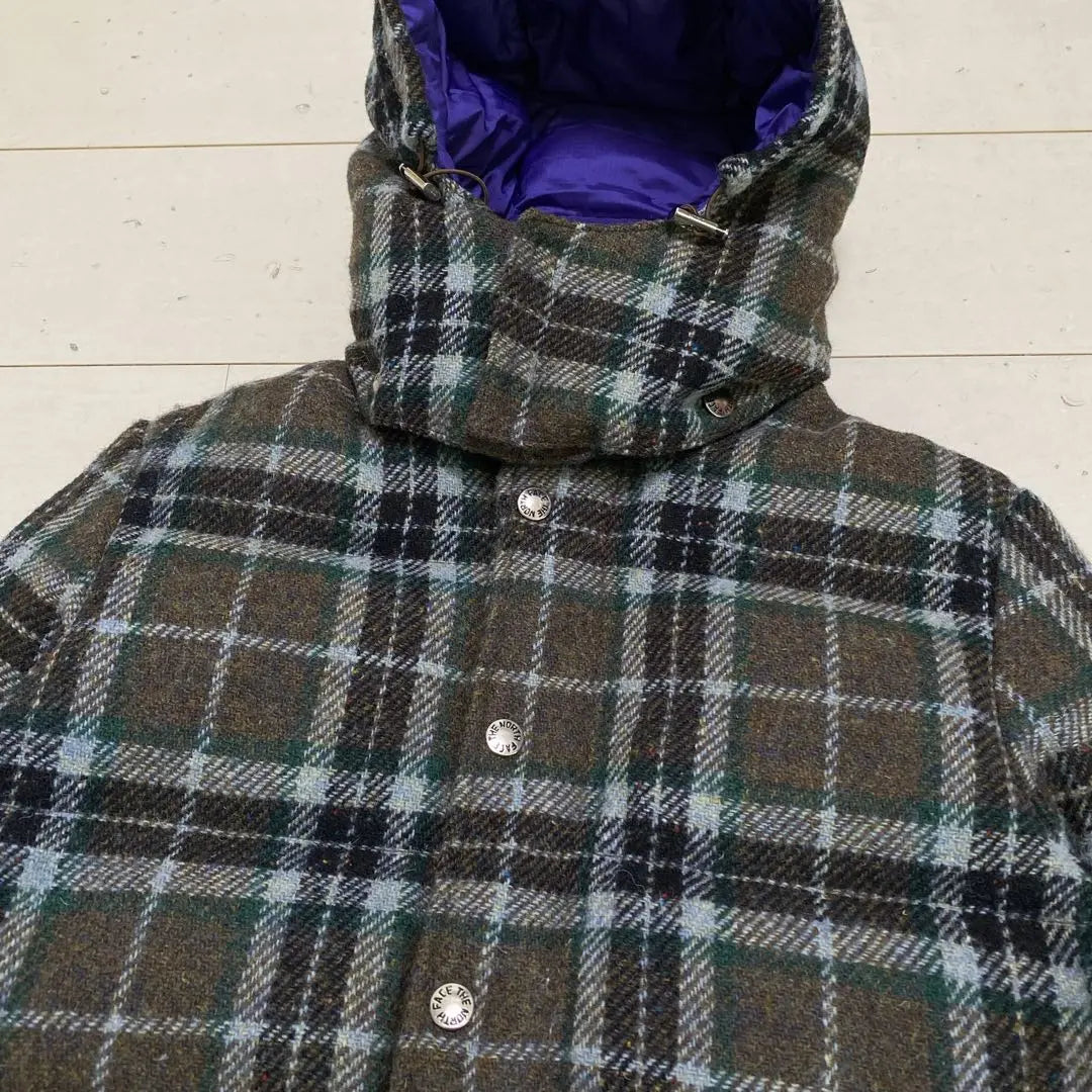 Good condition North Face Purple Label Harris Tweed special order Down Parka XS