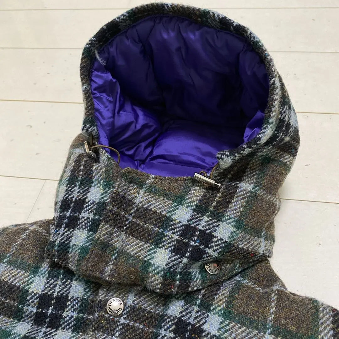 Good condition North Face Purple Label Harris Tweed special order Down Parka XS