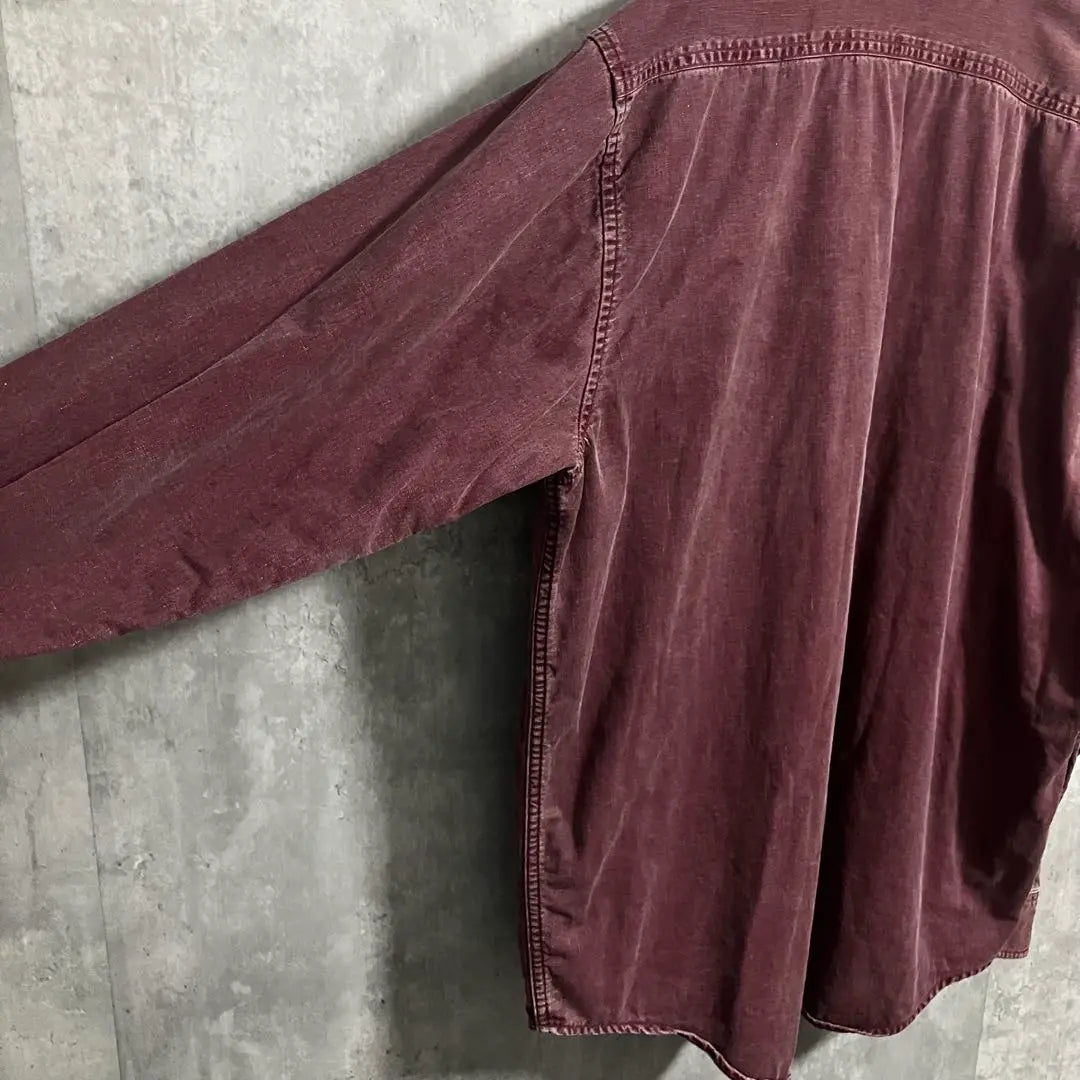 80s L.L.Bean Double Crosswork Shirt XL Bordeaux Lining Check