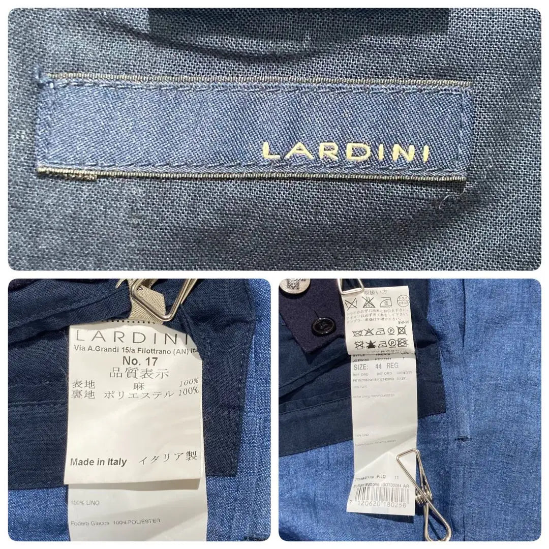 [Buen estado] Chaqueta LARDINI Azul Lino Azul 44 S