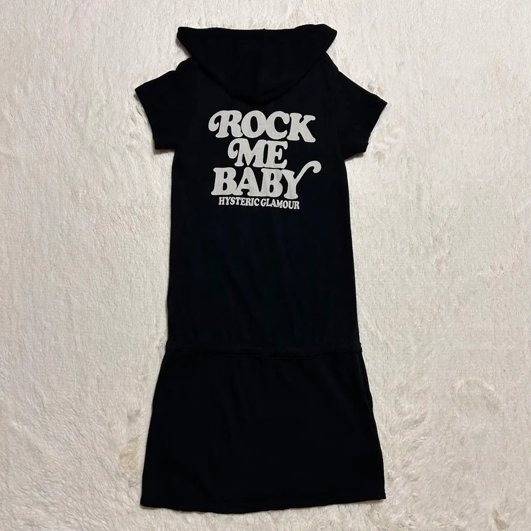 Vestido deportivo negro con logo grande de Hysteric Glamour His Girl