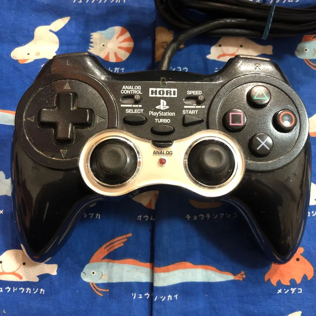 PS2 Hori Analog Vibration Pad Controller Black Operation confirmed