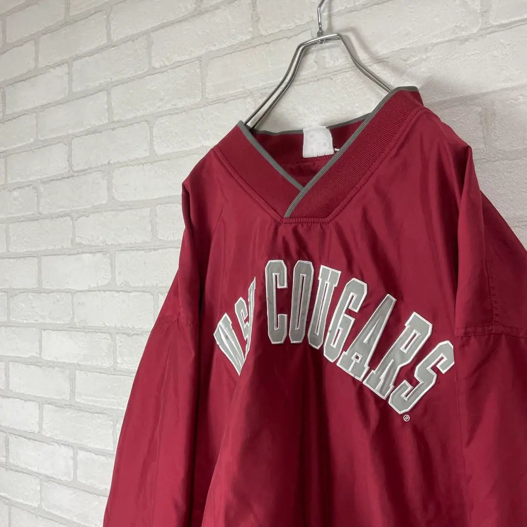 REDOAK Embroidered Logo College Oversized Game Shirt Piste Jacket