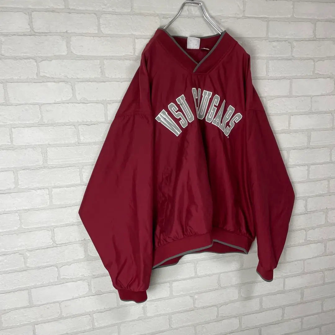 REDOAK Embroidered Logo College Oversized Game Shirt Piste Jacket