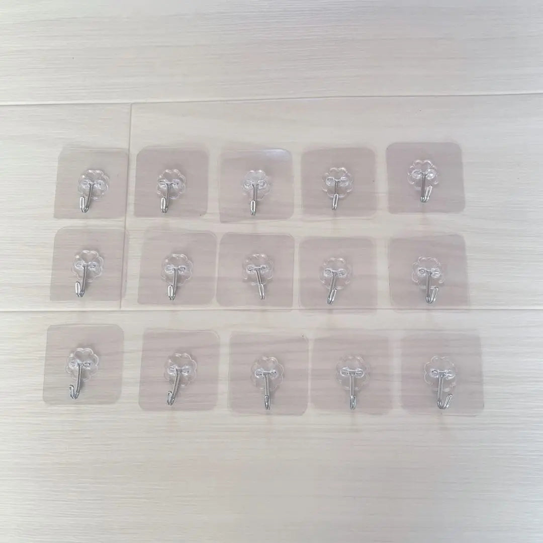 15 pcs Wall hooks Transparent hooks Adhesive hooks Strong hooks Wall hooks