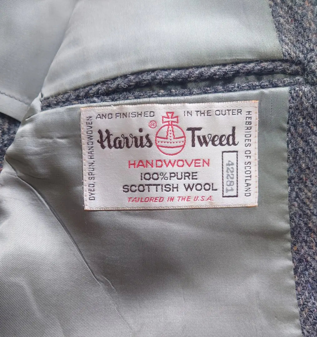 Harris Tweed HOMBRE Chaqueta a medida Gris | ハリスツイード HOMBRE テーラードジャケット グレー系