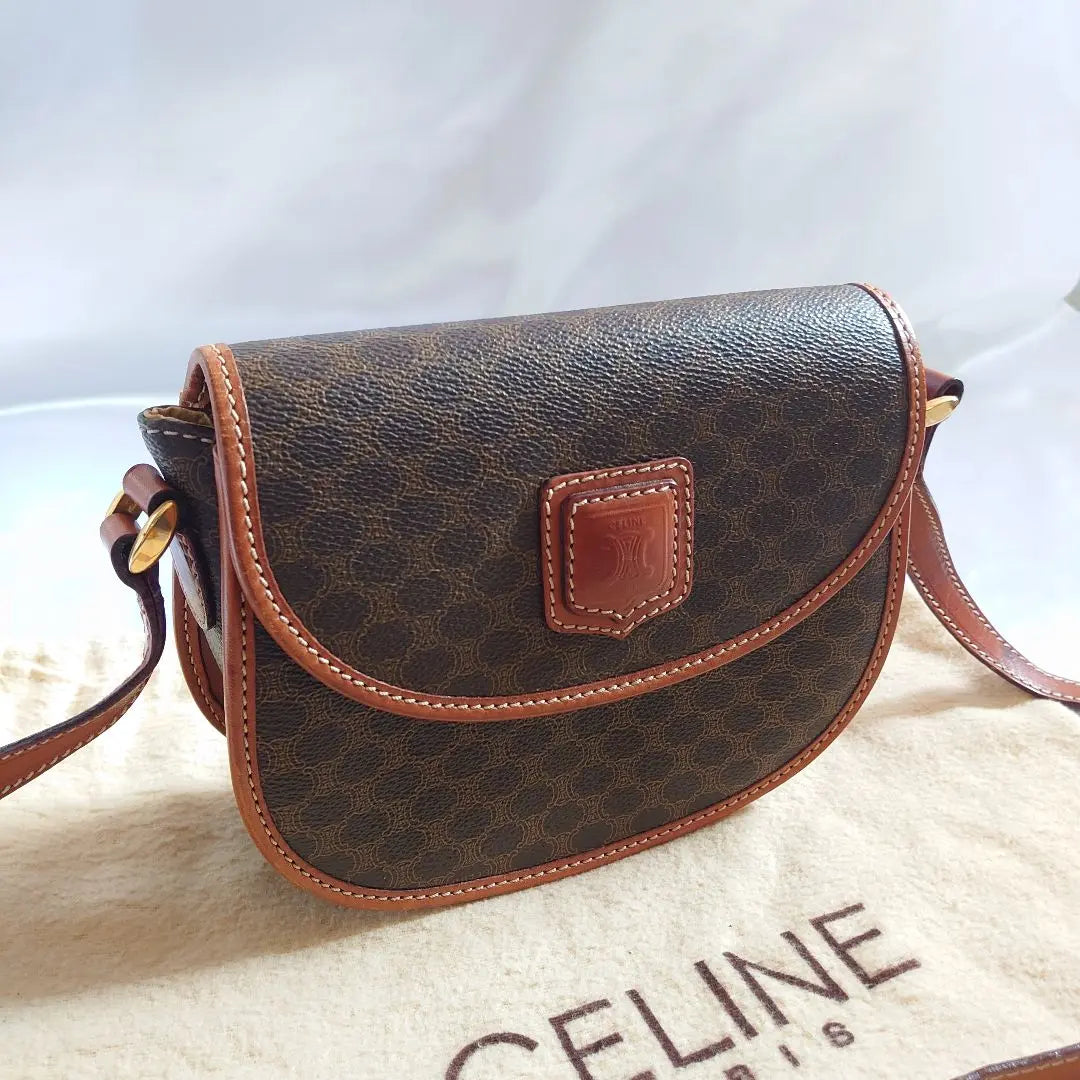 Extra Beauty Celine Macadam Pattern Shoulder Sakosh Bag Pouch