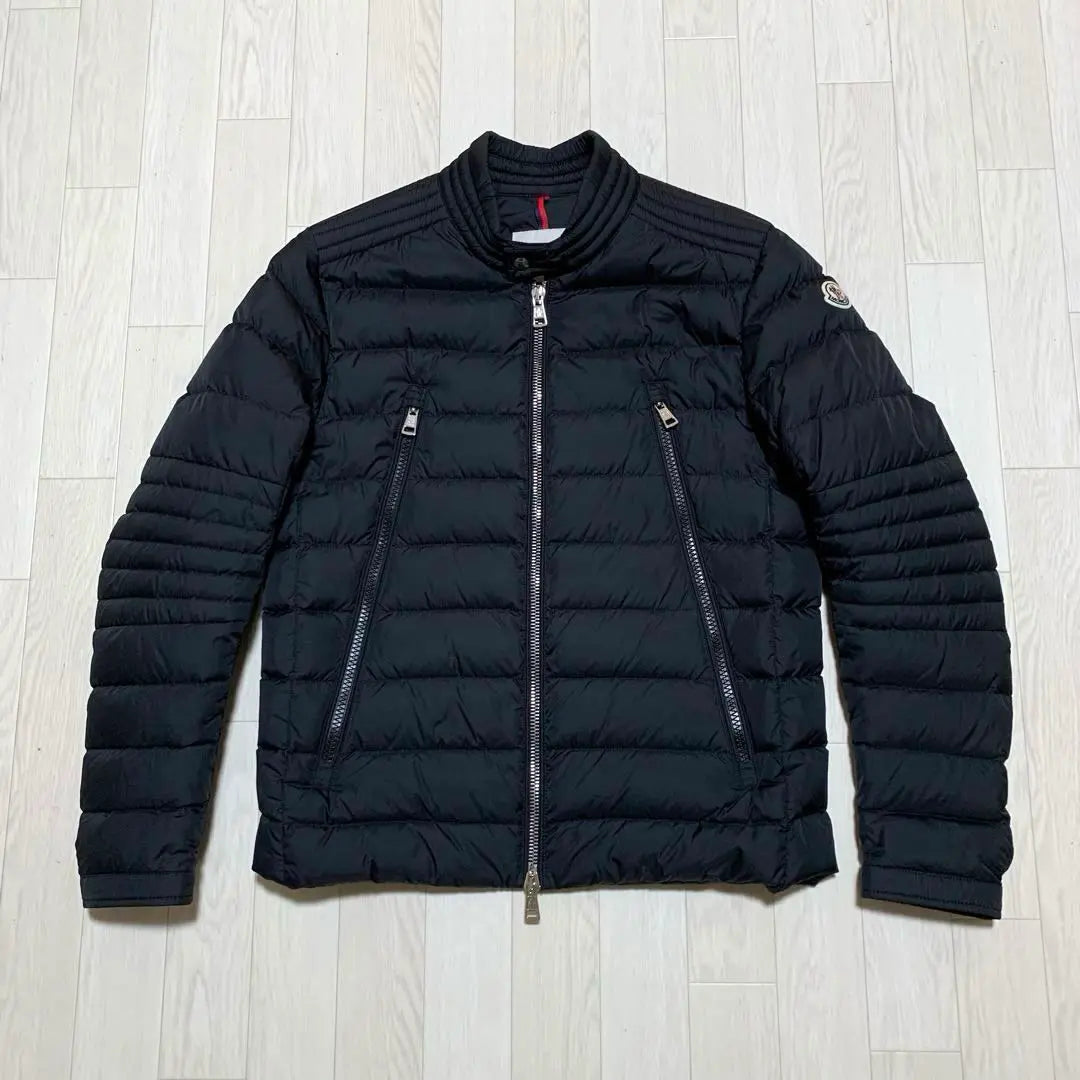 Good condition Moncler AMIOT rider's jacket 3 black 4D38 | 美品　モンクレール　AMIOT ライダース　ジャケット　3 ブラック　4D38