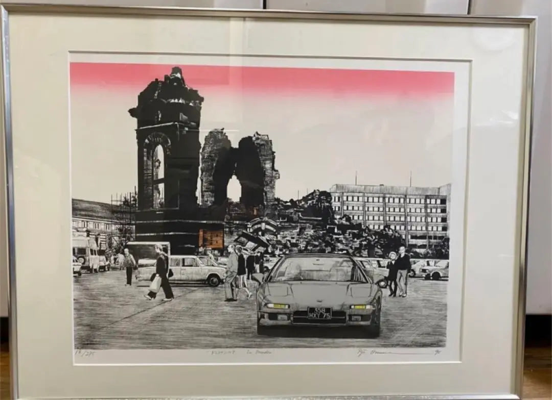 NSX Onuma Ryuichiro Onumaru Ichiro Lithograph "In Dresden" | NSX 小沼隆一郎 おぬまりゅういちろう リトグラフ 「ドレスデンにて」