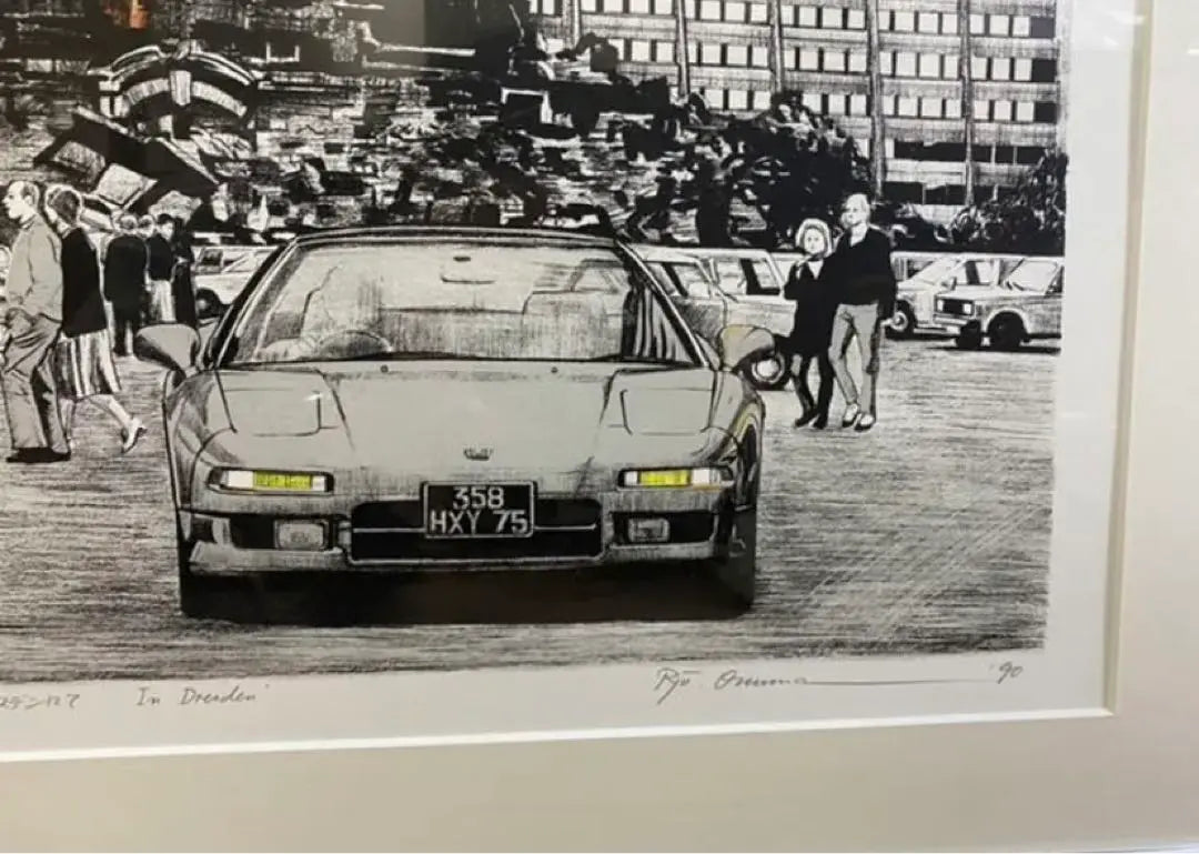 NSX Onuma Ryuichiro Onumaru Ichiro Lithograph "In Dresden" | NSX 小沼隆一郎 おぬまりゅういちろう リトグラフ 「ドレスデンにて」