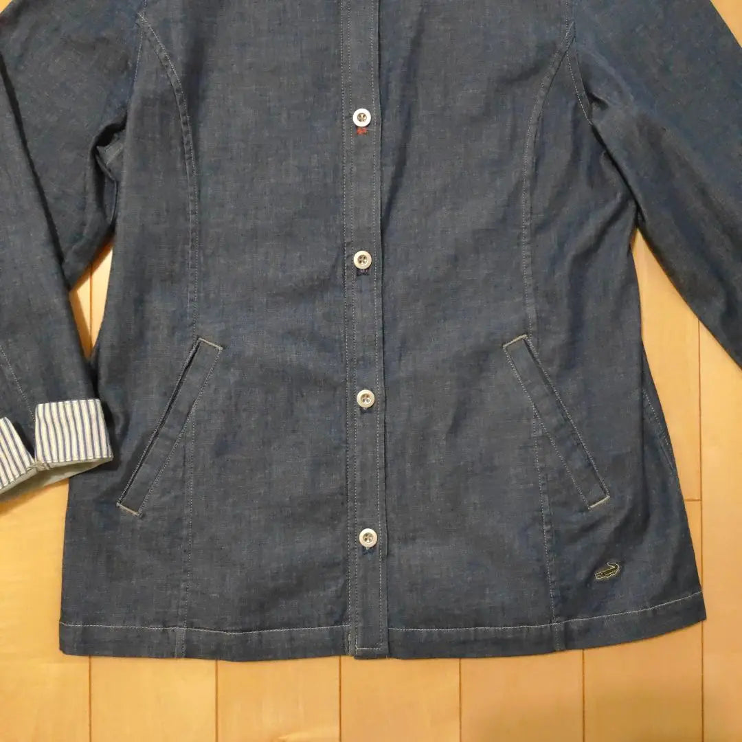 CROCODILE thin denim jacket L suitable for spring and autumn women's crocodile